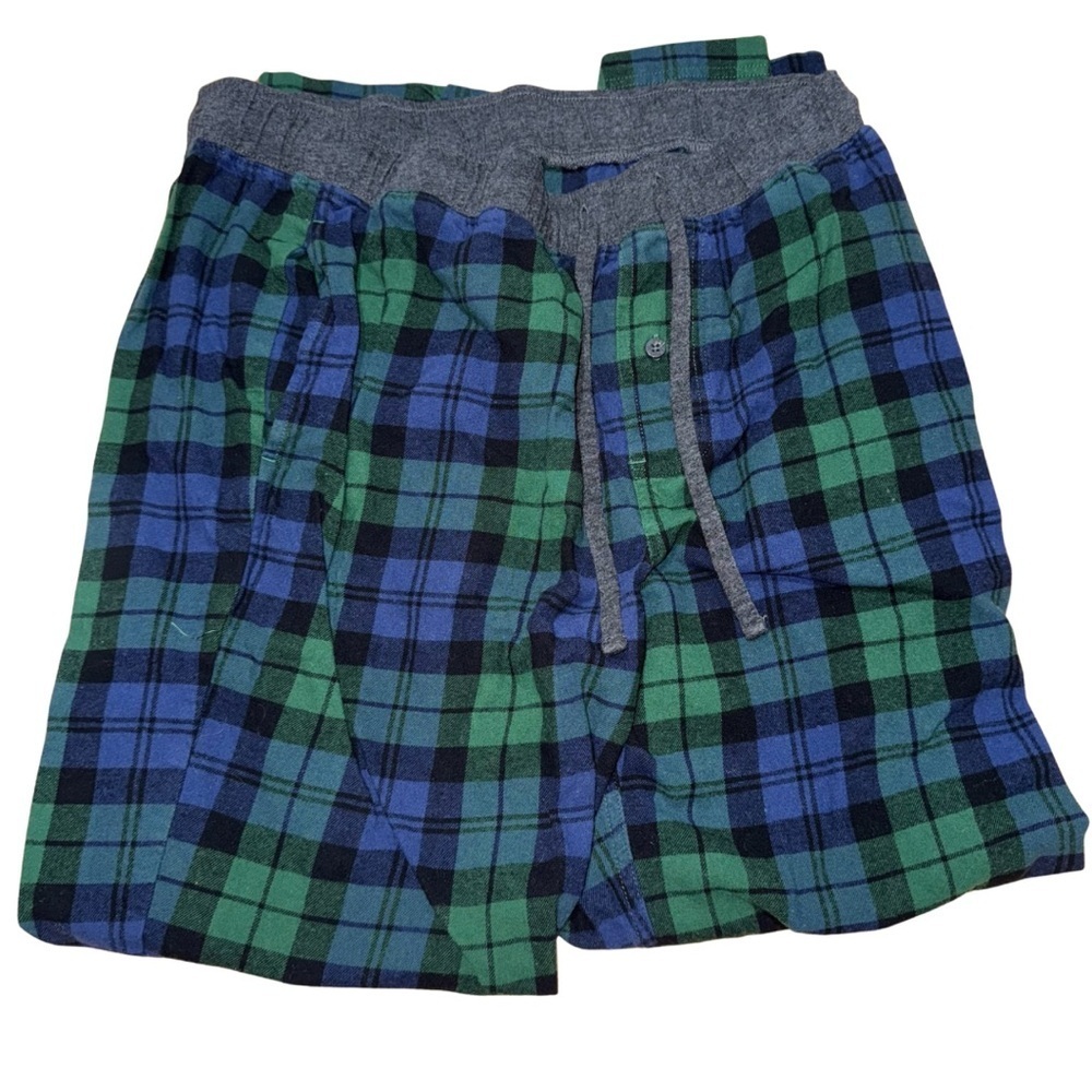 Eddie Bauer Plaid Green and Blue Men's Pajama Pants
